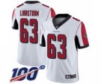 Atlanta Falcons #63 Chris Lindstrom White Vapor Untouchable Limited Player 100th Season Football Jersey