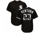 Chicago White Sox #23 Robin Ventura Authentic Black Team Logo Fashion Cool Base MLB Jersey