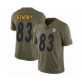 Pittsburgh Steelers #83 Zach Gentry Limited Olive 2017 Salute to Service Football Jersey