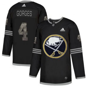 Buffalo Sabres #4 Josh Gorges Black Authentic Classic Stitched NHL Jersey