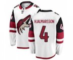 Arizona Coyotes #4 Niklas Hjalmarsson Fanatics Branded White Away Breakaway Hockey Jersey