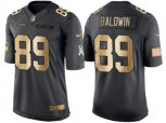 Seattle Seahawks #89 Doug Baldwin Anthracite 2016 Christmas Gold NFL Limited Salute to Service Jersey