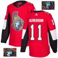 Ottawa Senators #11 Daniel Alfredsson Authentic Red Fashion Gold NHL Jersey
