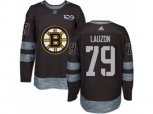 Adidas Boston Bruins #79 Jeremy Lauzon Authentic Black 1917-2017 100th Anniversary NHL Jersey