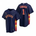 Nike Houston Astros #1 Carlos Correa Navy Alternate Stitched Baseball Jersey
