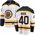 Boston Bruins #40 Tuukka Rask Authentic White Away Fanatics Branded Breakaway NHL Jersey