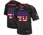 Arizona Cardinals #40 Pat Tillman Black USA Flag Fashion Football Jersey