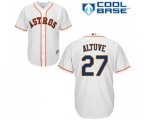 Houston Astros #27 Jose Altuve Authentic White Home Cool Base Baseball Jersey