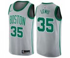 Boston Celtics #35 Reggie Lewis Swingman Gray NBA Jersey - City Edition