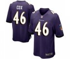 Baltimore Ravens #46 Morgan Cox Game Purple Team Color Football Jersey