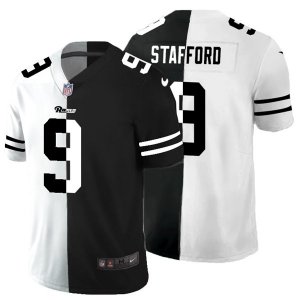 Los Angeles Rams #9 Matthew Stafford Black V White Peace Split Nike Vapor Untouchable Limited NFL Jersey