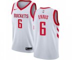 Houston Rockets #6 Tyler Ennis Authentic White Home Basketball Jersey - Association Edition