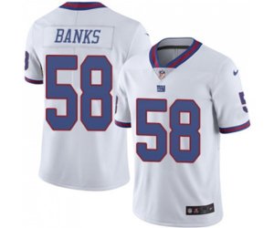 New York Giants #58 Carl Banks Elite White Rush Vapor Untouchable Football Jersey