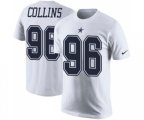 Dallas Cowboys #96 Maliek Collins White Rush Pride Name & Number T-Shirt
