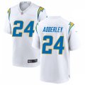 Los Angeles Chargers #24 Nasir Adderley Nike White Vapor Limited Jersey