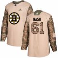 Boston Bruins #61 Rick Nash Authentic Camo Veterans Day Practice NHL Jerse