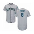 Seattle Mariners #8 Jake Fraley Grey Road Flex Base Authentic Collection Baseball Player Jersey
