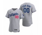 Los Angeles Dodgers Custom Nike Gray Authentic 2020 Road Jersey