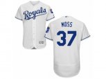 Kansas City Royals #37 Brandon Moss White Flexbase Authentic Collection MLB Jersey