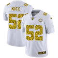 Chicago Bears #52 Khalil Mack Flocked Leopard Print Vapor Limited NFL Jersey White