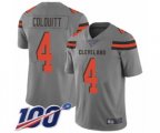 Cleveland Browns #4 Britton Colquitt Limited Gray Inverted Legend 100th Season Football Jersey