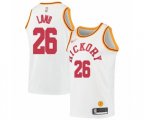 Indiana Pacers #26 Jeremy Lamb Authentic White Hardwood Classics Basketball Jersey