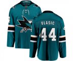 San Jose Sharks #44 Marc-Edouard Vlasic Fanatics Branded Teal Green Home Breakaway NHL Jersey