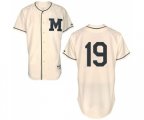 Milwaukee Brewers #19 Robin Yount Authentic Cream 1913 Turn Back The Clock Baseball Jersey