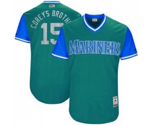 Seattle Mariners #15 Kyle Seager Corey\'s Brother Authentic Aqua 2017 Players Weekend Baseball Jersey