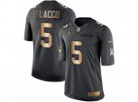 Baltimore Ravens #5 Joe Flacco Limited Black Gold Salute to Service NFL Jersey