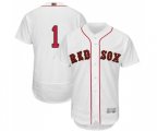 Boston Red Sox #1 Bobby Doerr White 2019 Gold Program Flex Base Authentic Collection Baseball Jersey