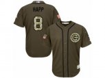 Chicago Cubs #8 Ian Happ Authentic Green Salute to Service MLB Jersey