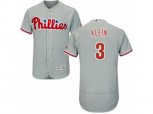 Philadelphia Phillies #3 Chuck Klein Grey Flexbase Authentic Collection MLB Jersey