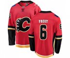 Calgary Flames #6 Dalton Prout Authentic Red Home Fanatics Branded Breakaway Hockey Jersey