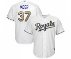 Kansas City Royals #37 Brandon Moss Replica White Home Cool Base Baseball Jersey