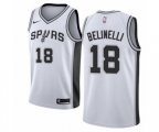 San Antonio Spurs #18 Marco Belinelli Swingman White NBA Jersey - Association Edition
