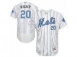 New York Mets #20 Neil Walker White(Blue Strip) Flexbase Authentic Collection Stitched Baseball Jersey