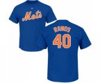 New York Mets #40 Wilson Ramos Royal Blue Name & Number T-Shirt