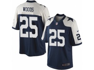 Dallas Cowboys #25 Xavier Woods Limited Navy Blue Throwback Alternate NFL Jersey