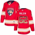 Florida Panthers #62 Denis Malgin Authentic Red Drift Fashion NHL Jersey