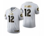 Green Bay Packers #12 Aaron Rodgers Limited White Golden Edition Limited Football Jersey