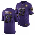 Baltimore Ravens #27 J. K. Dobbins Nike Purple 25th Anniversary Speed Machine Golden Limited Jersey