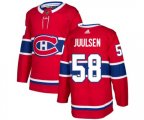 Montreal Canadiens #58 Noah Juulsen Premier Red Home NHL Jersey