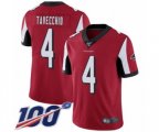 Atlanta Falcons #4 Giorgio Tavecchio Red Team Color Vapor Untouchable Limited Player 100th Season Football Jersey