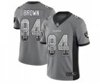 Oakland Raiders #84 Antonio Brown Limited Gray Rush Drift Fashion Football Jersey