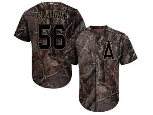 Los Angeles Angels Of Anaheim #56 Kole Calhoun Camo Realtree Collection Cool Base Stitched MLB Jersey