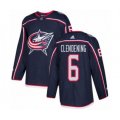 Columbus Blue Jackets #6 Adam Clendening Premier Navy Blue Home NHL Jersey