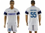 Inter Milan #55 Nagatomo White Away Soccer Club Jersey