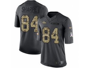 Denver Broncos #84 Shannon Sharpe Limited Black 2016 Salute to Service NFL Jersey