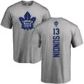 Toronto Maple Leafs #13 Mats Sundin Ash Backer T-Shirt
